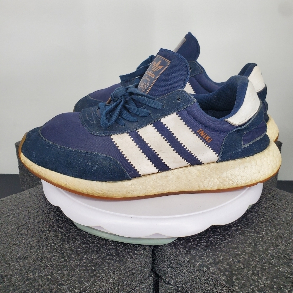 adidas Iniki Runner I-5923 Collegiate Navy Boost Gum Sole Men's 11.5 Shoes